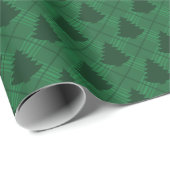 Grüne karierte Weihnachtsbaum-Geschenk-Verpackung Geschenkpapier (Rolleneckpunkt)