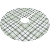 Grüne Karierte Weihnachtsbaumdecke. Polyester Weihnachtsbaumdecke (Schrägansicht)