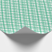 Grüne Karierte Weihnachtsfeiertage Geschenkpapier (Ecke)