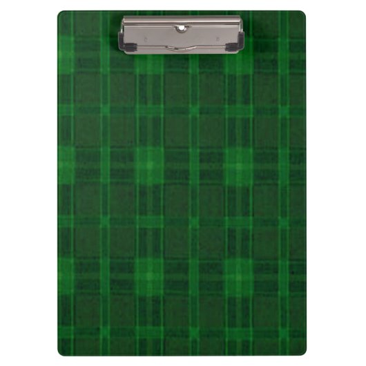 Grüne Karierte Zwischenablage Klemmbrett (Vorderseite)