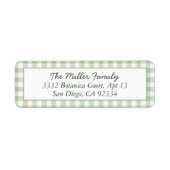 Grüne Karo-Gingham-Labels im Preppy-Stil mit Rücks (Vorne)