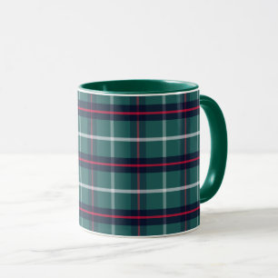 Grüne Karo-Kaffeetasse Tasse