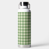 Grüne Karo-Muster-Wasserflasche Trinkflasche (Rückseite)