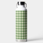 Grüne Karo-Muster-Wasserflasche Trinkflasche (Vorderseite)