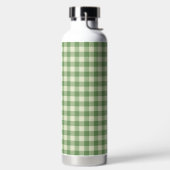 Grüne Karo-Muster-Wasserflasche Trinkflasche (links)