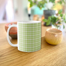 Grüne Karo-Tasse
