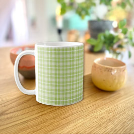 Grüne Karo-Tasse Kaffeetasse