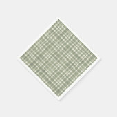 Grüne Karo-Wasserfarbe Gingham-Partyplatte Serviette (Ecke)
