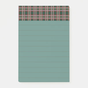 Grüne Karo-Weihnachten Post-it-Notiz Geschenk Post-it Klebezettel