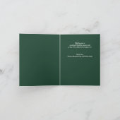 Grüne Karo-Weihnachtskarte, gefaltete Karte (Innenseite)
