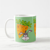 Grüne Karotten Kaninchen Tasse (Links)