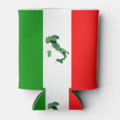 Grüne Karte Italiens und italienische Flagge Dosenkühler (Vorderseite)