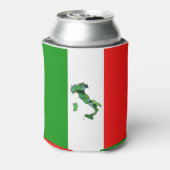 Grüne Karte Italiens und italienische Flagge Dosenkühler (Kanne Rückseite)