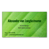 Grüne Karte mit Bananenblatt (Vorderseite)