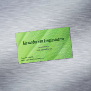 Grüne Karte mit Bananenblatt