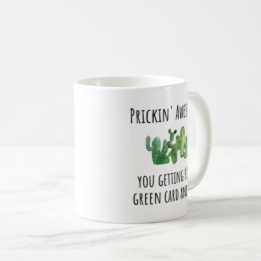 Grüne Karte US-amerikanische Einwanderer Geschenke Kaffeetasse (VorderseiteRechts)