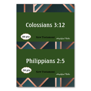 Grüne Karten für das Spiel