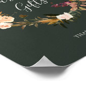 Grüne Karten und Geschenke für Burgund Orange Poster (Ecke)