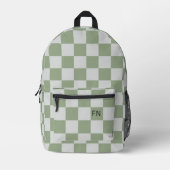 Grüne Karton-Monogramm-Initial Bedruckter Rucksack (Vorderseite)