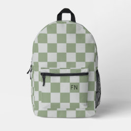 Grüne Karton-Monogramm-Initial Bedruckter Rucksack