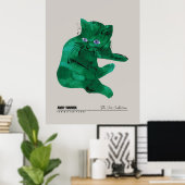 Grüne Katze Poster (Heimbüro)