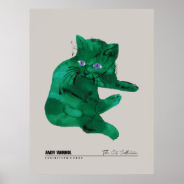 Grüne Katze Poster