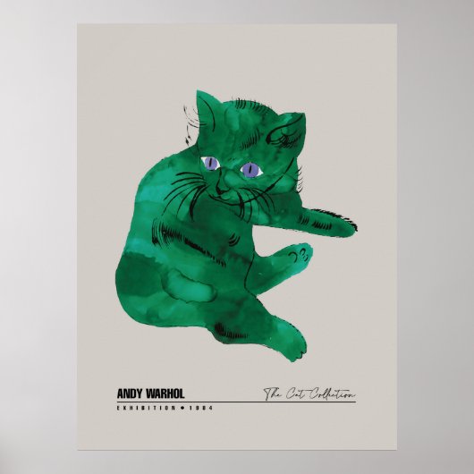 Grüne Katze Poster (Vorne)