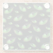 Grüne Katzen Augen, Glasuntersetzer (Rückseite)