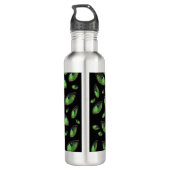 Grüne Katzen Augen, Wasserflasche Edelstahlflasche (Rückseite)