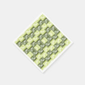 Grüne Katzen Serviette (Ecke)