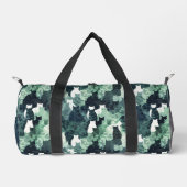 Grüne Katzen-Tarnmuster Duffle Bag (Vorderseite)