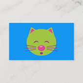 Grüne Katzen-Visitenkarten Visitenkarte (Rückseite)