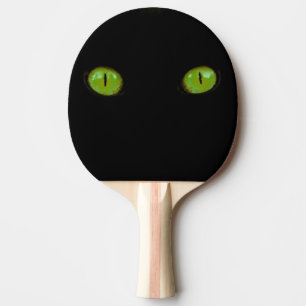 Grüne Katzenaugen - Klingeln Pong Paddel Tischtennis Schläger