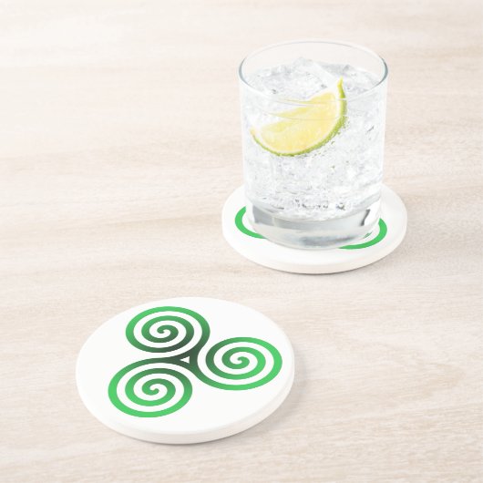 Grüne Keltertraube Getränkeuntersetzer (Seite)