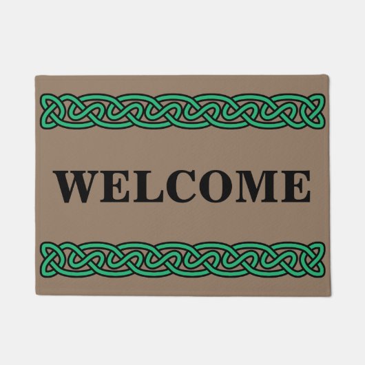 Grüne keltische Knoten Fußmatte (Vorderseite)