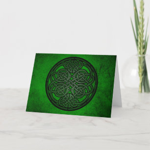 Grüne keltische Knoten-Kunst Karte