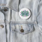 Grüne keltische Knoten mit lila schottischen Diste Button (Beispiel)