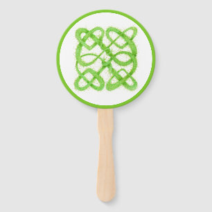 GRÜNE KELTISCHE KNOTEN Runde Handfächer