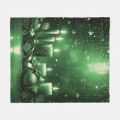 Grüne Kerzen Fleece-Decke Fleecedecke (Vorderseite (Horizontal))