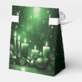 Grüne Kerzen Weihnachtsgeschenkbox Geschenkschachtel (Rückseite)