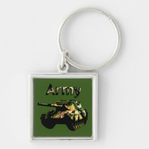Grüne Khaki-Armee-Tank-Anhänger Schlüsselanhänger