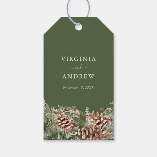 Grüne Kiefer Geschenkanhänger (Vorderseite)