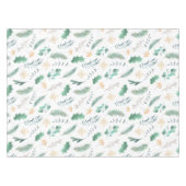 Grüne Kiefer-WeihnachtsAquarell-Tischdecken Tischdecke (Vorderseite (Horizontal))