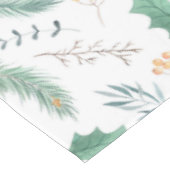 Grüne Kiefer-WeihnachtsAquarell-Tischdecken Tischdecke (Schrägansicht)