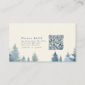 Grüne Kiefernbäume uAwg qr-Code Begleitkarte (Vorderseite)