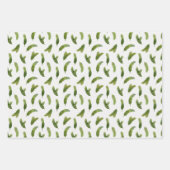 Grüne Kiefernbäume Weihnachten Geschenkpapier Set (Vorderseite)