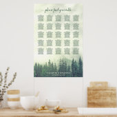 Grüne Kiefernwälder 25 Tafelübersicht Poster (Küche)