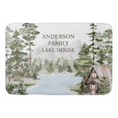 Grüne Kiefernwälder Familienhaus Badematte (Vorderseite)