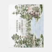 Grüne Kiefernwälder Familienhaus Fleecedecke (Vorderseite)