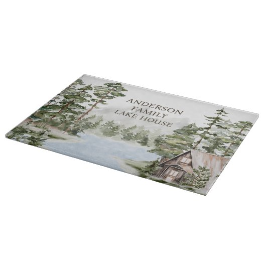 Grüne Kiefernwälder Familienhaus Schneidebrett (Ecke)